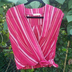 Harper Heritage Red Striped Sleeveless Crop Top